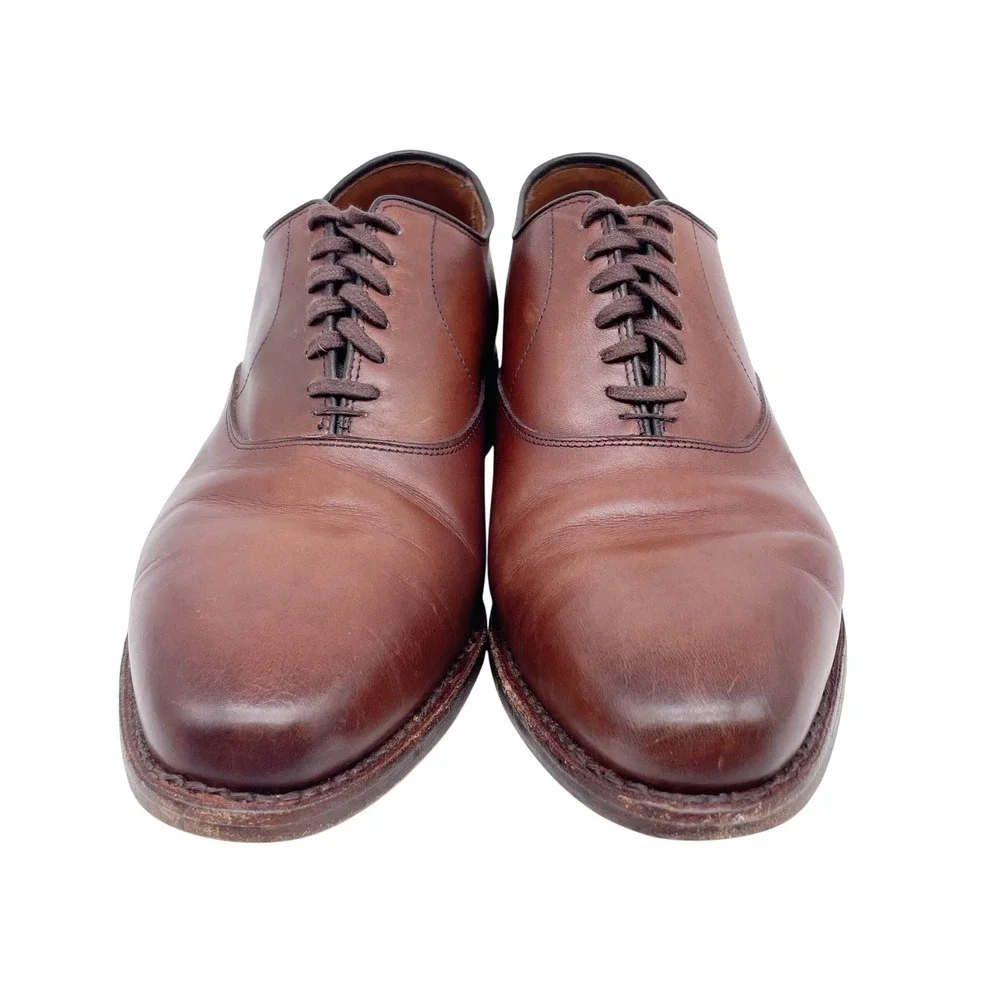 Allen Edmonds Men's Brown Carlyle Plain‎ Toe Oxford Shoes Size 9.5 EEE